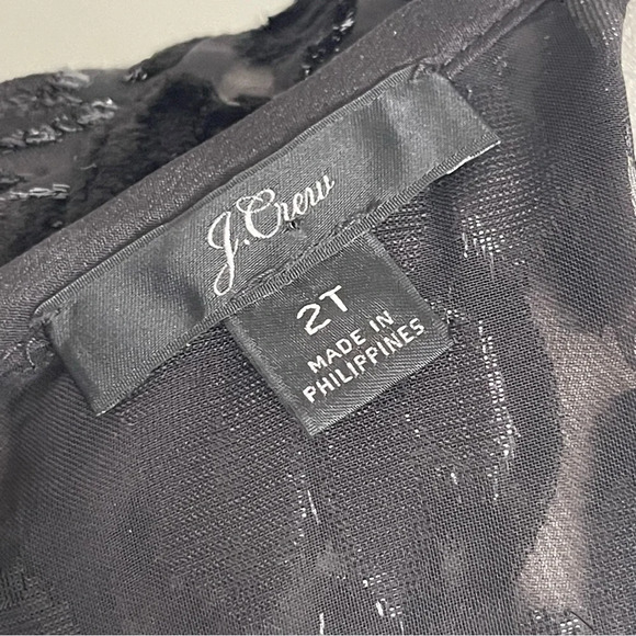 J Crew Flutter Hem Drop Waist Leopard Print Shimmer Velvet Burnout Dress Sz 2T - Picture 10 of 12